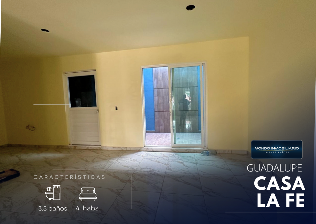 CASA VENTA  ZACATECAS GUADALUPE LA FE - Mondo Inmobiliario