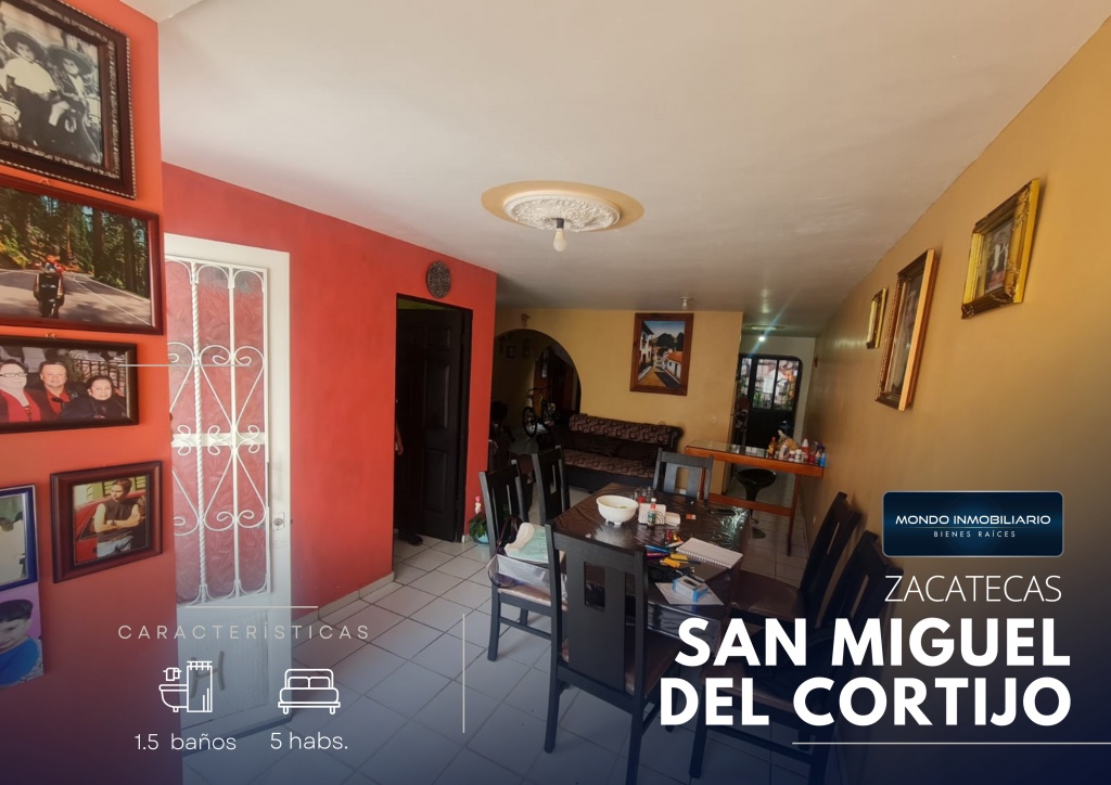 CASA VENTA ZACATECAS FRACC. SAN MIGUEL DEL CORTIJO  - Mondo Inmobiliario