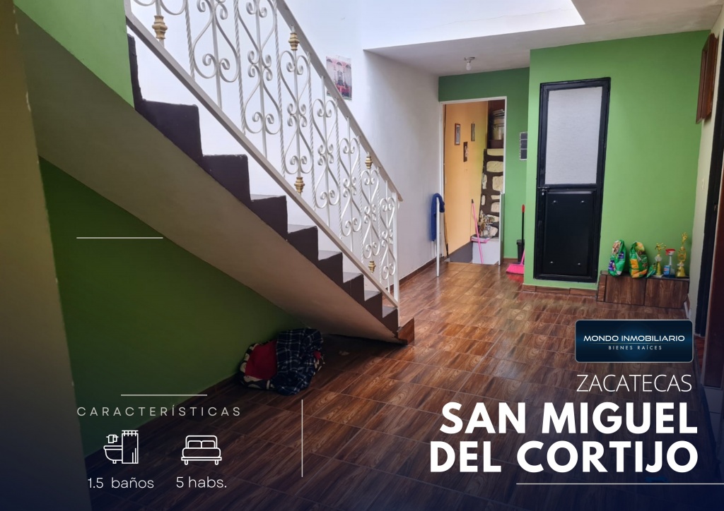 CASA VENTA ZACATECAS FRACC. SAN MIGUEL DEL CORTIJO  - Mondo Inmobiliario