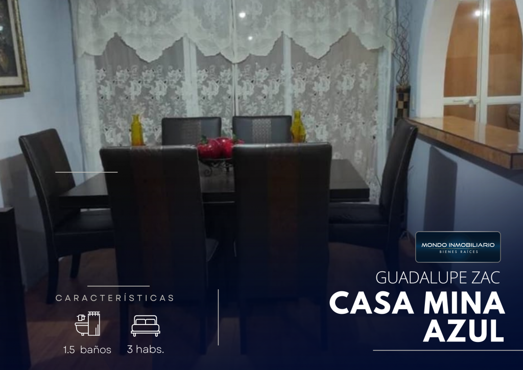 CASA VENTA ZACATECAS PRIVADA MINA AZUL - Mondo Inmobiliario