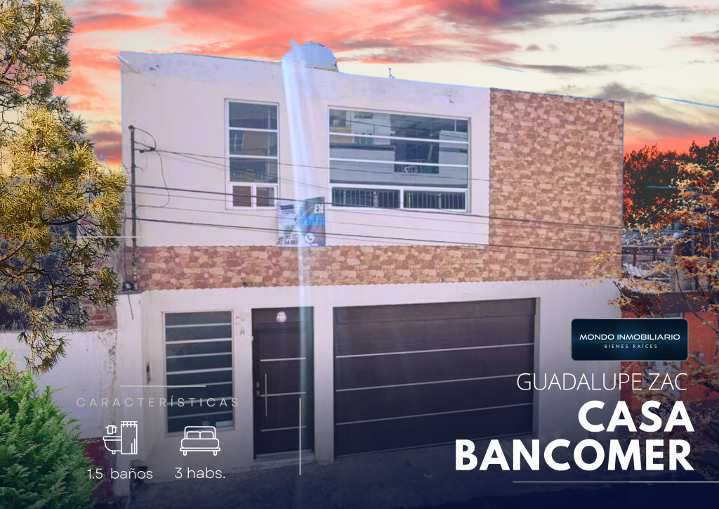 CASA VENTA ZACATECAS BANCOMER 