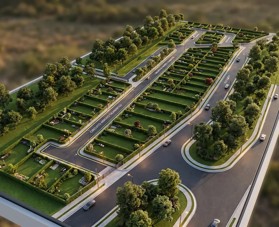 Masterplan de la sección habitacional de Ciudad Argentum