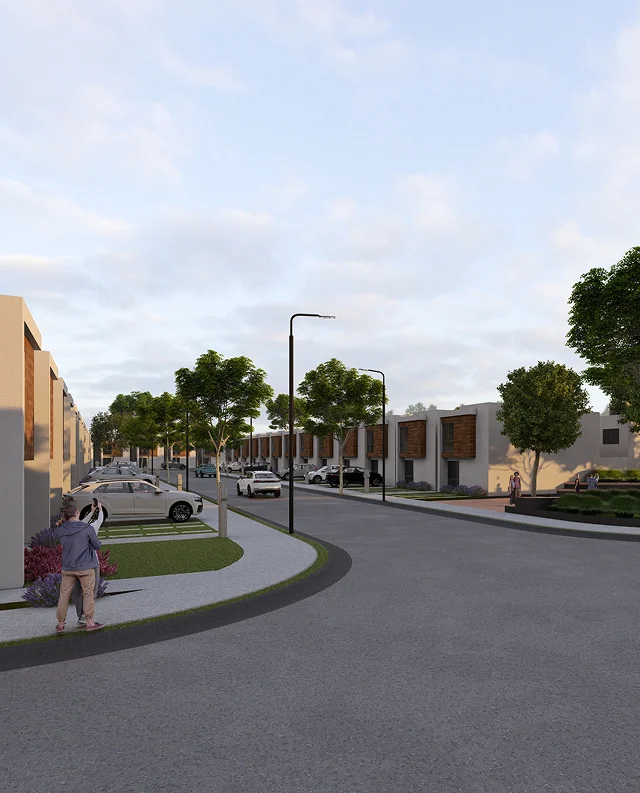 Vialidad residencial de Privadas Alberobello
